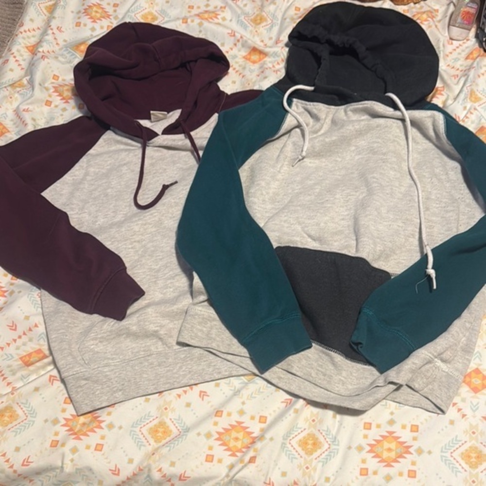 Zine || Bundle of 2 Colorblock Hoodies (S)